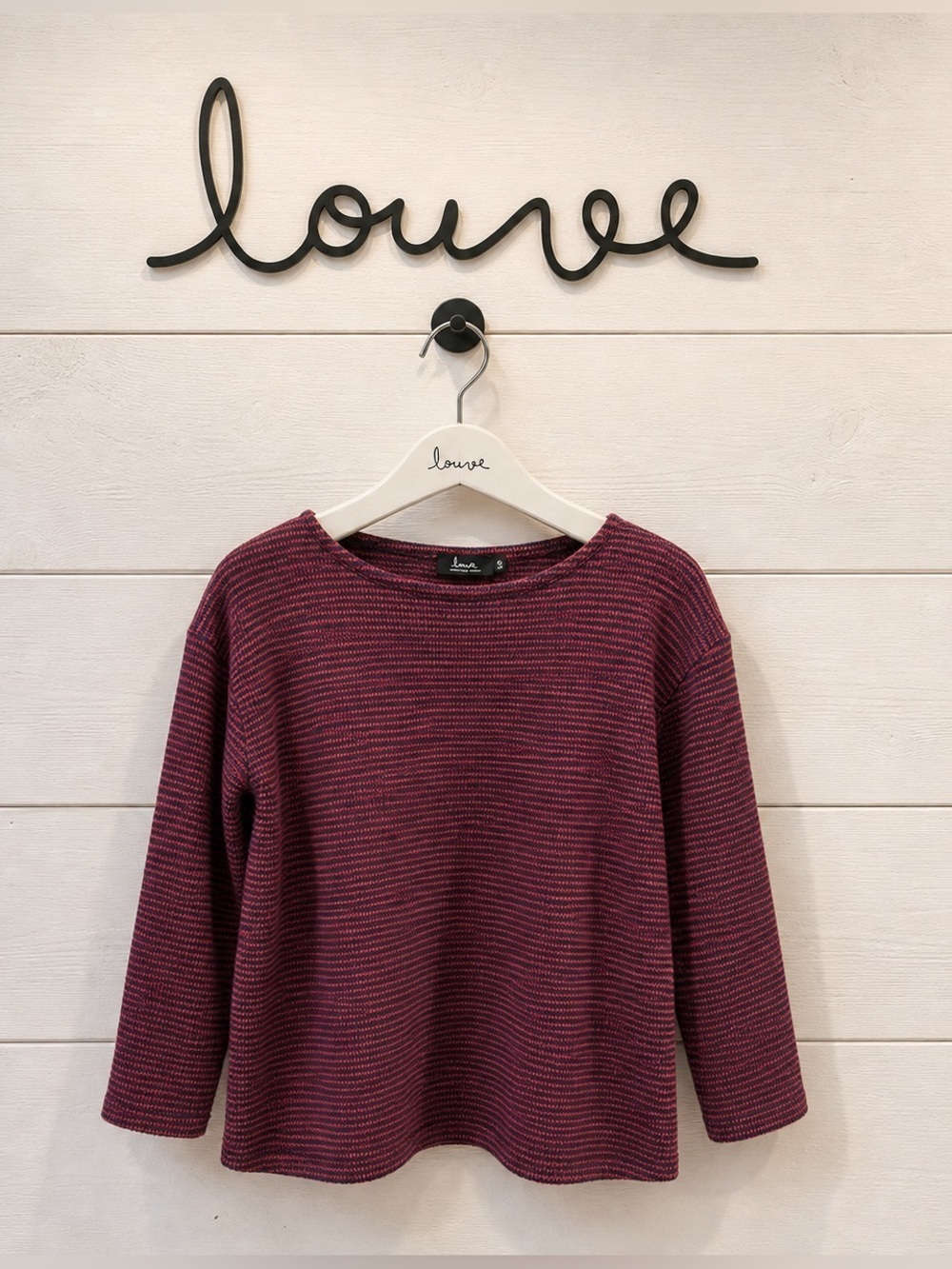 Louve Striped Knit Sweater - Size S/P